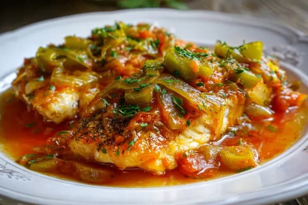 Baked Fish with Creole Sauce