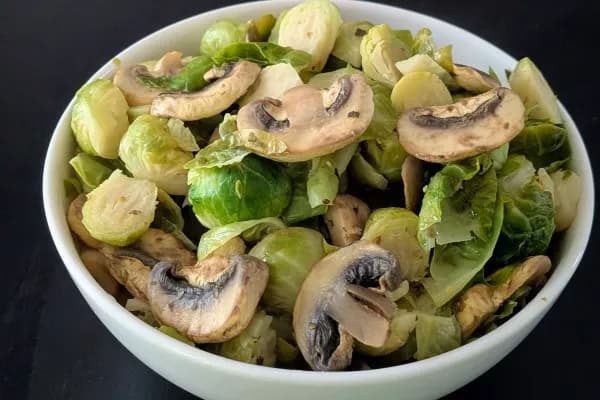 Brussels Sprouts with Mushroom Sauce