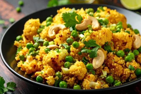 Quinoa na kari s květákem