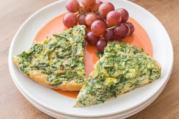 Francouzská špenátová frittata