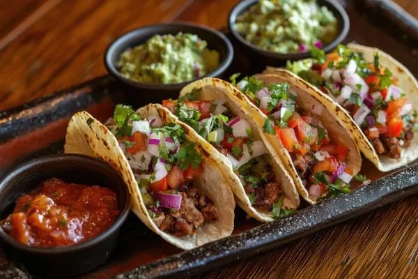 Pečené vepřové tacos s pico de gallo